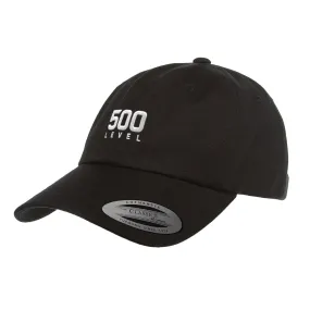 500 LEVEL Stacked Logo White