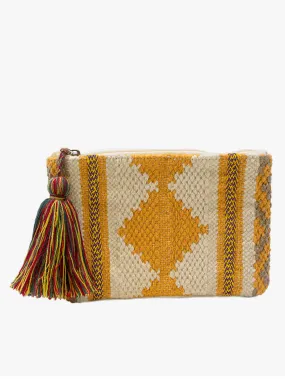 Adalaide Handwoven Pouch, Mustard