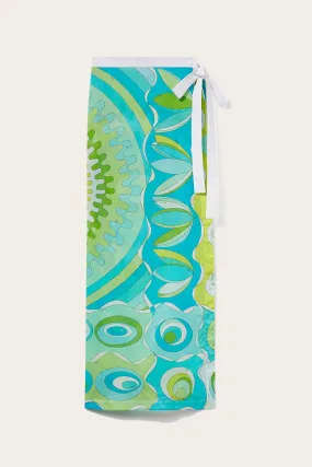 Bersaglio-Print Cotton Long Skirt