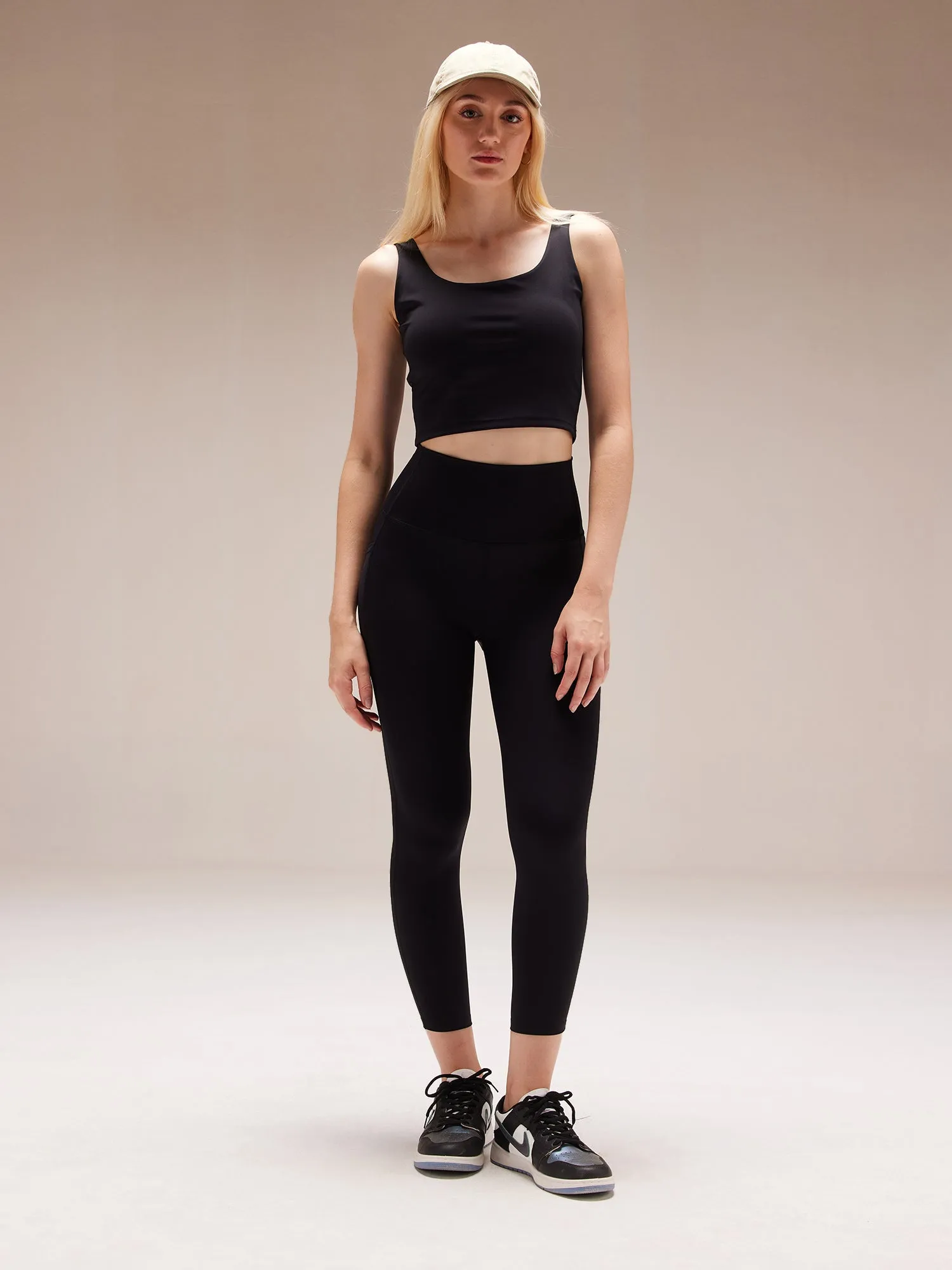 Black Aerial Crop Tank