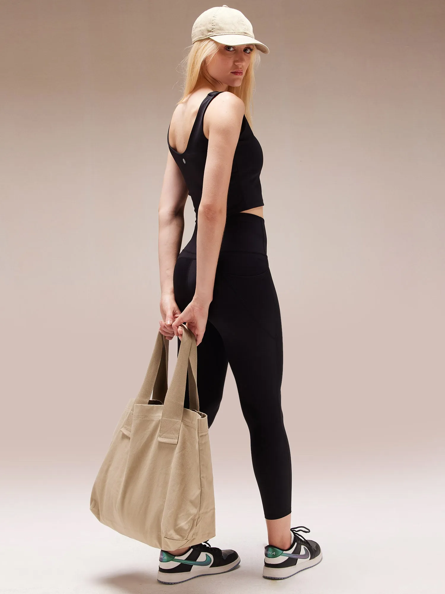 Black Aerial Crop Tank