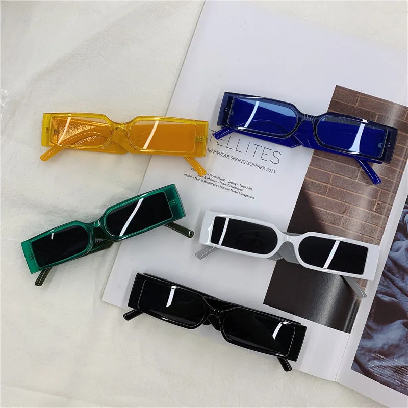 Boho Hippie Vintage Designer Sunglasses Unisex w/ Rectangle Frame