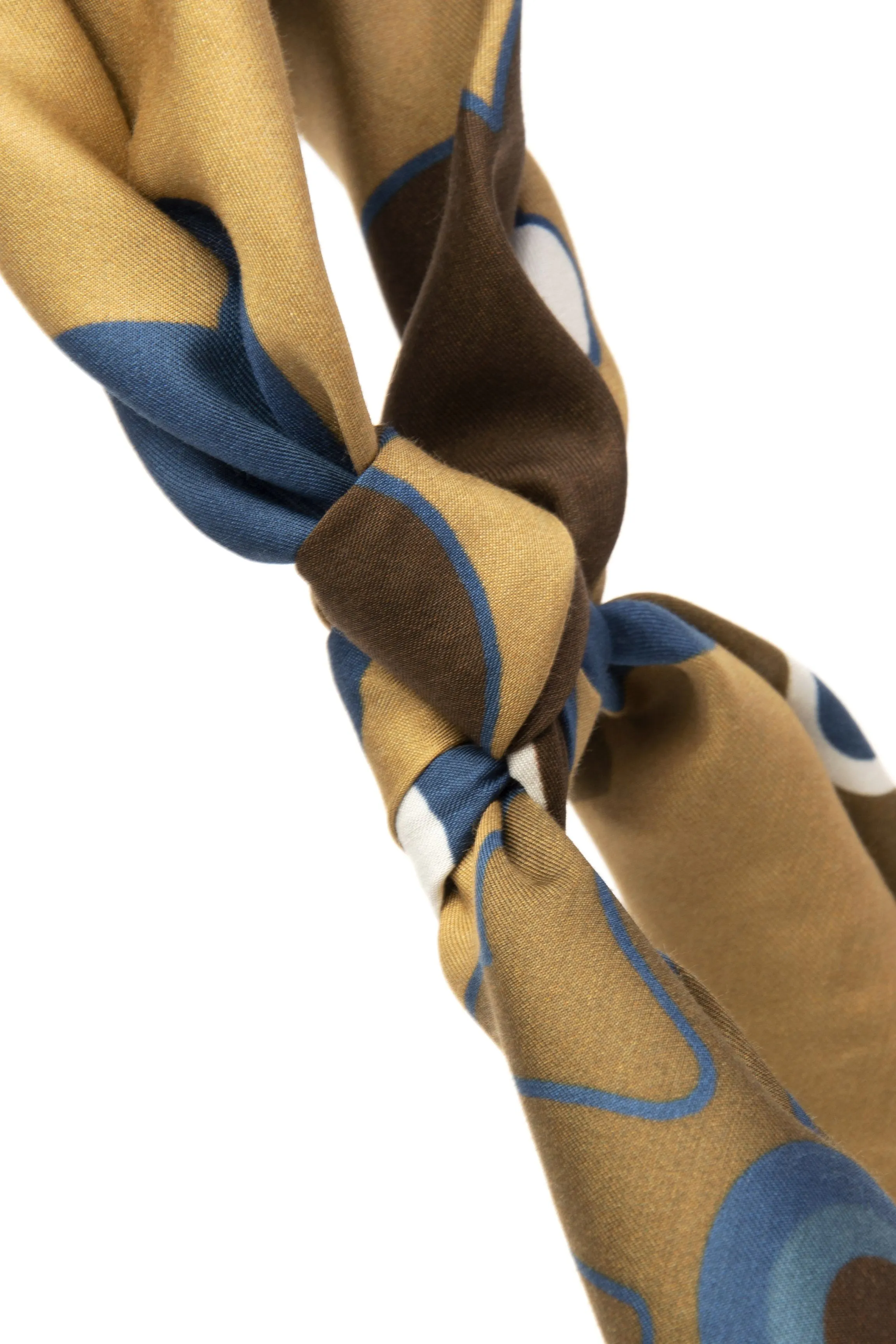 Camel Ultra Soft Silk & Cotton Logo scarf 60
