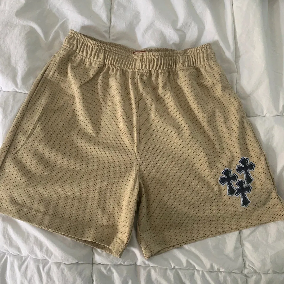 Casual cross-print street track shorts