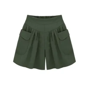 Casual Shorts Women Summer Elastic Waist Loose Casual Shorts