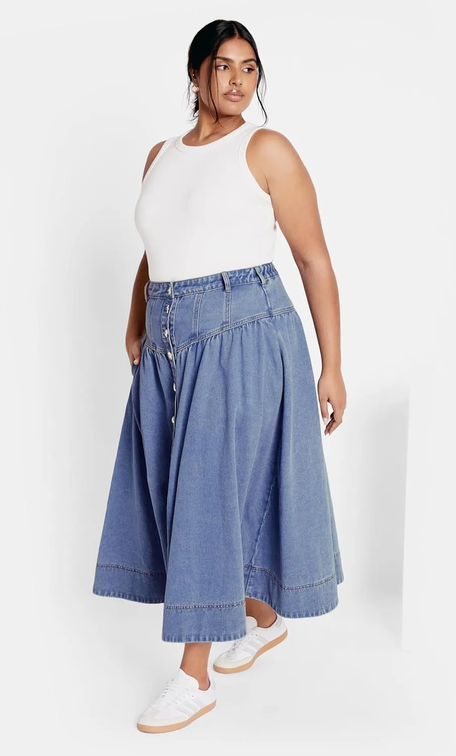 City Chic Women's Plus Size Skirt - Ari Denim