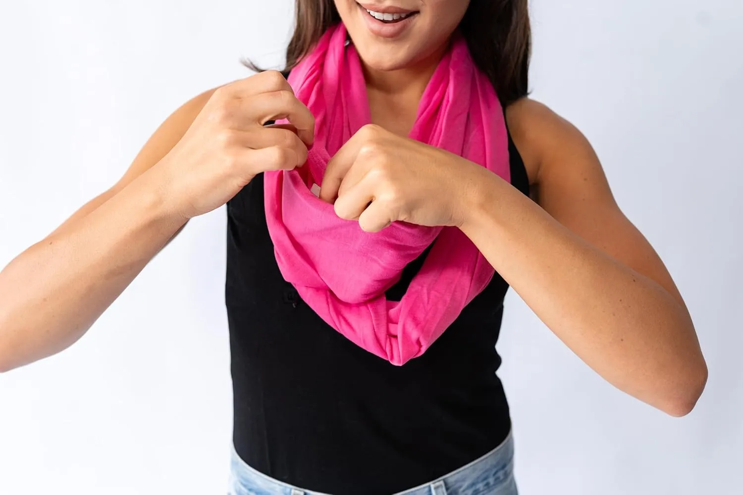 Clever Travel Companion Infinity Travel Scarf with Secret Hidden Pocket, Circle Loop Scarf for Fall Winter Travel Scarves