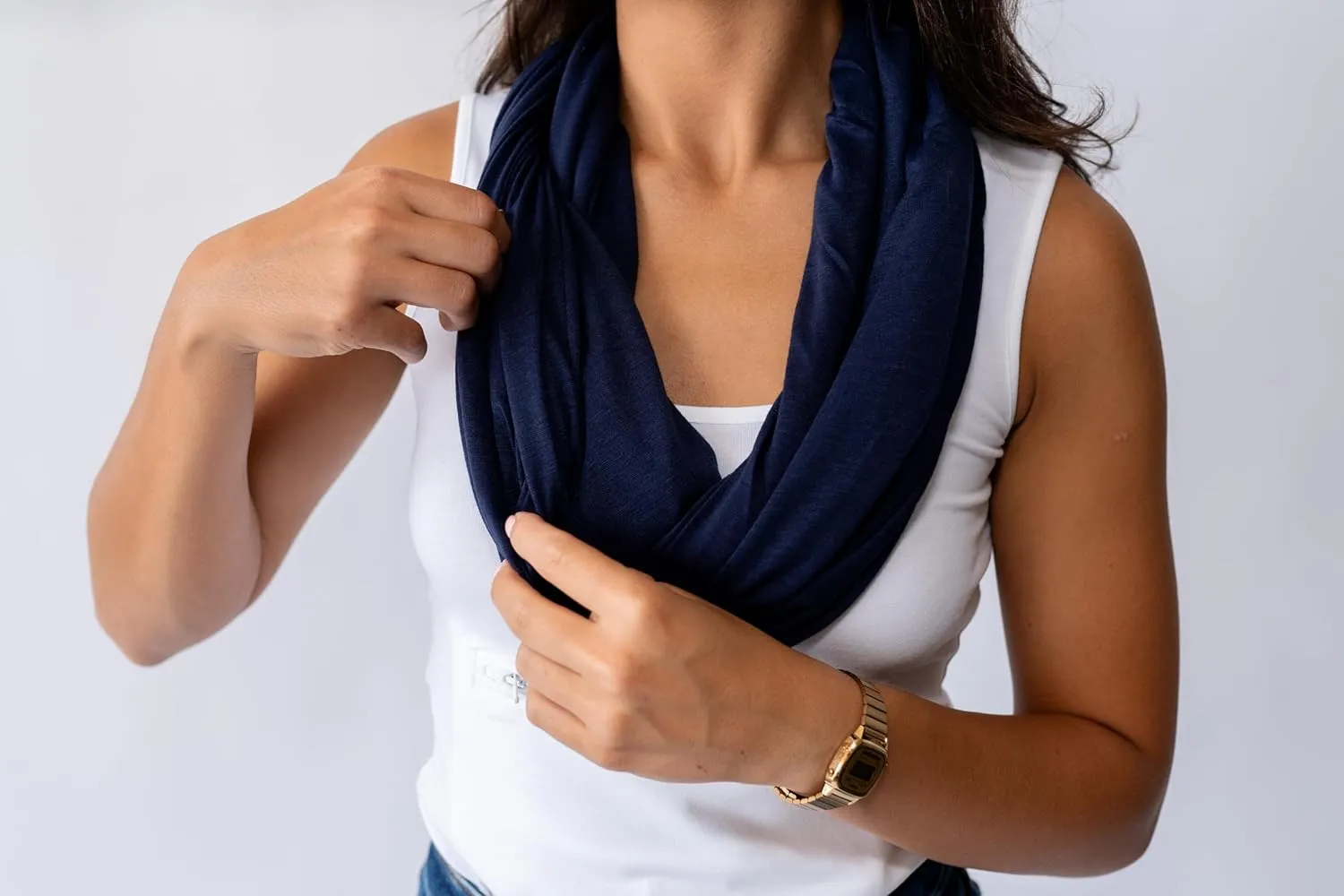 Clever Travel Companion Infinity Travel Scarf with Secret Hidden Pocket, Circle Loop Scarf for Fall Winter Travel Scarves