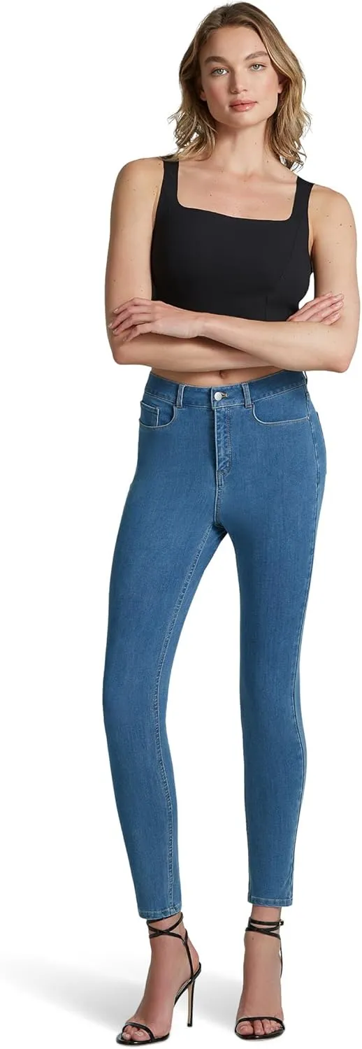 commando, Womens, Do It All Denim Skinny Jeans DNM601, Light Indigo, Size: X-Large, Inseam: 30.625
