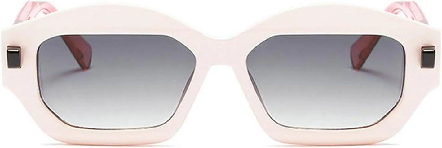 COTIA Cat Eye Sunglasses for Women Men Personality Trendy Vintage Y2k Square Cateye Style Polygon Sun Glasses W35