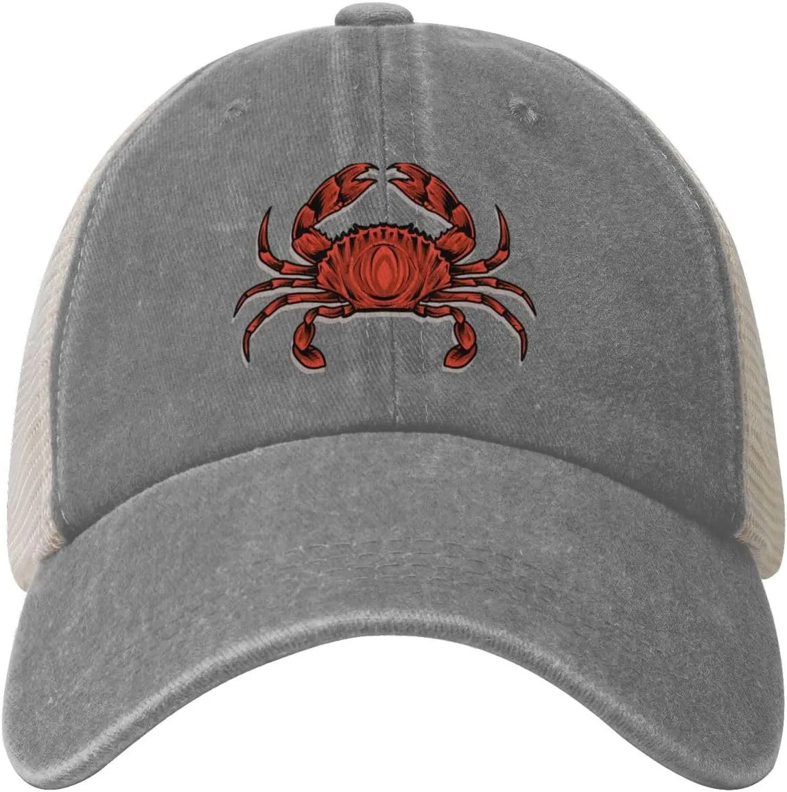 Cute Crabs Baseball Cap Women Men Mesh-Back Hat Retro Trucker Hats Sun Hat