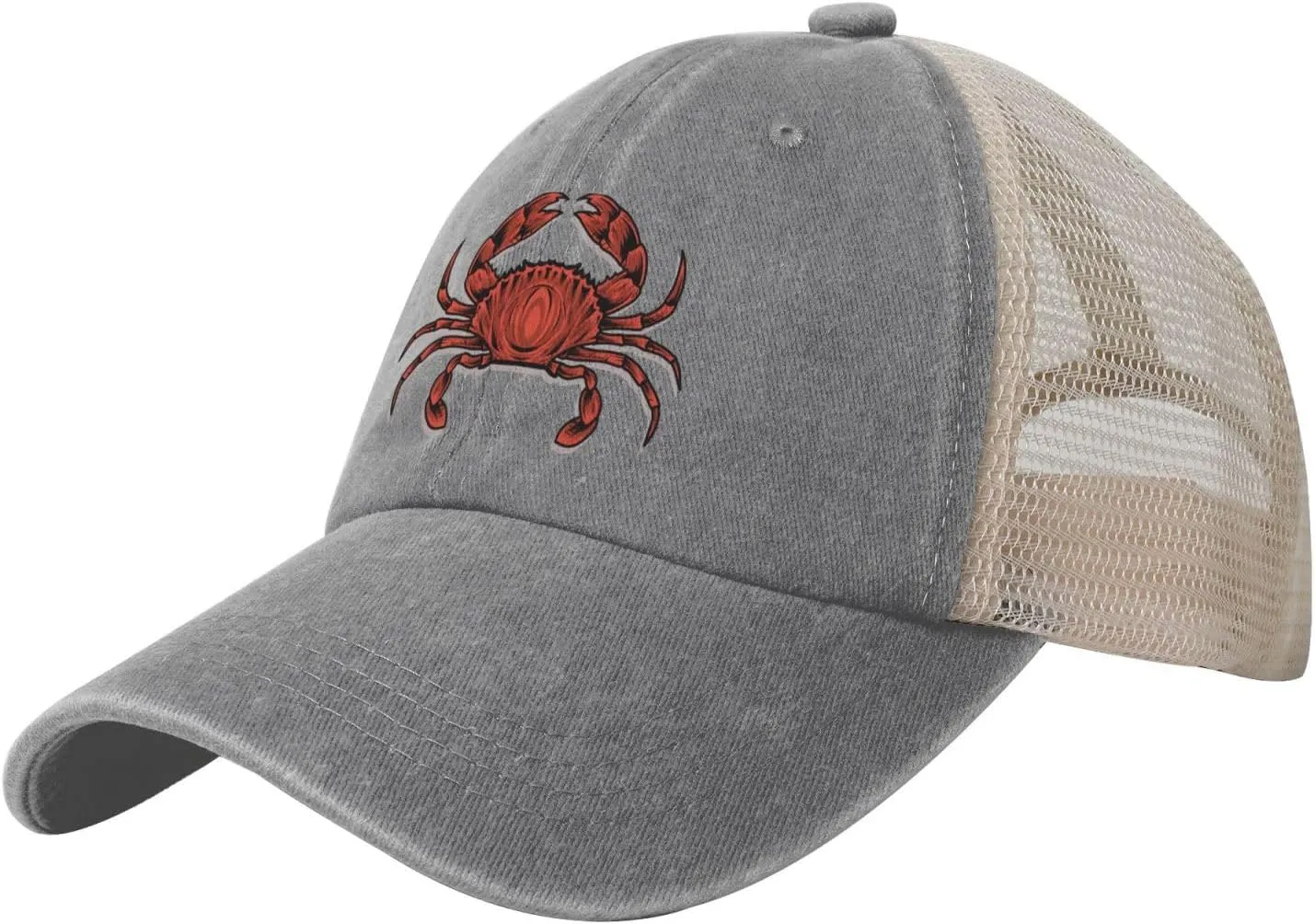 Cute Crabs Baseball Cap Women Men Mesh-Back Hat Retro Trucker Hats Sun Hat