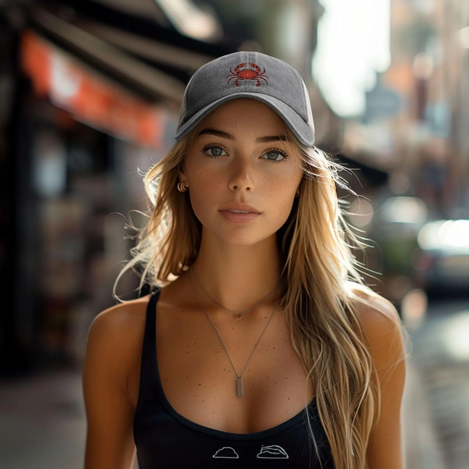 Cute Crabs Baseball Cap Women Men Mesh-Back Hat Retro Trucker Hats Sun Hat