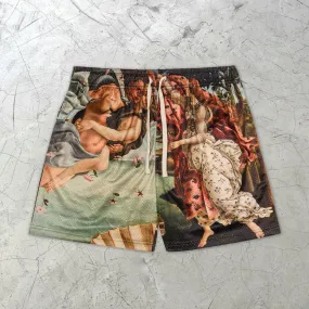 Fashion Retro Art Drawing Casual Shorts