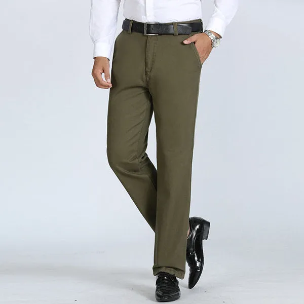 Fleece Casual Business Cargo Pants