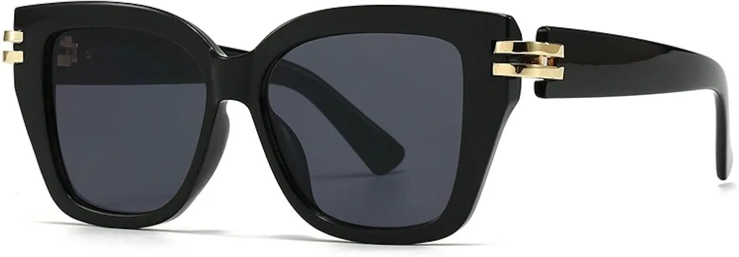 for Trendy Retro Fashion Street Photography Catwalk Sunglasses Modern Flat-top Sunglasses