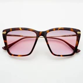 FREYRS Audrey Tortoise Pink Sunglasses