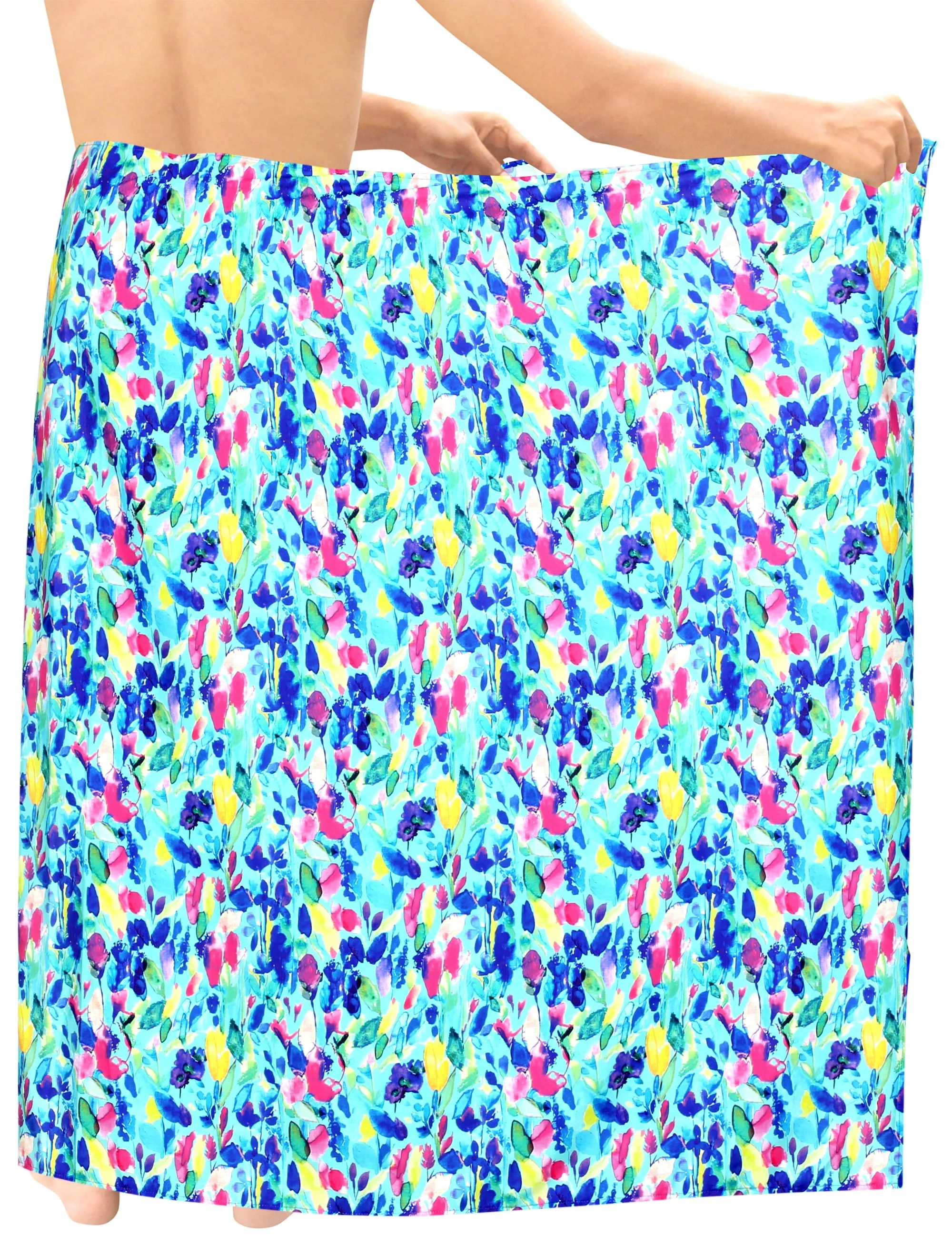 HAPPY BAY 3D HD Men's Sarong Hawaiian Beach Bathing Suit 78"X42" Blue Y580 909779