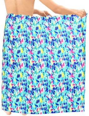 HAPPY BAY 3D HD Men's Sarong Hawaiian Beach Bathing Suit 78"X42" Blue Y580 909779