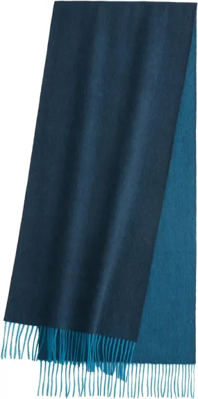 HOTDAY Cashmere Scarf - Winter Warmer With Double-sided Solid Color, Water Wave Pattern