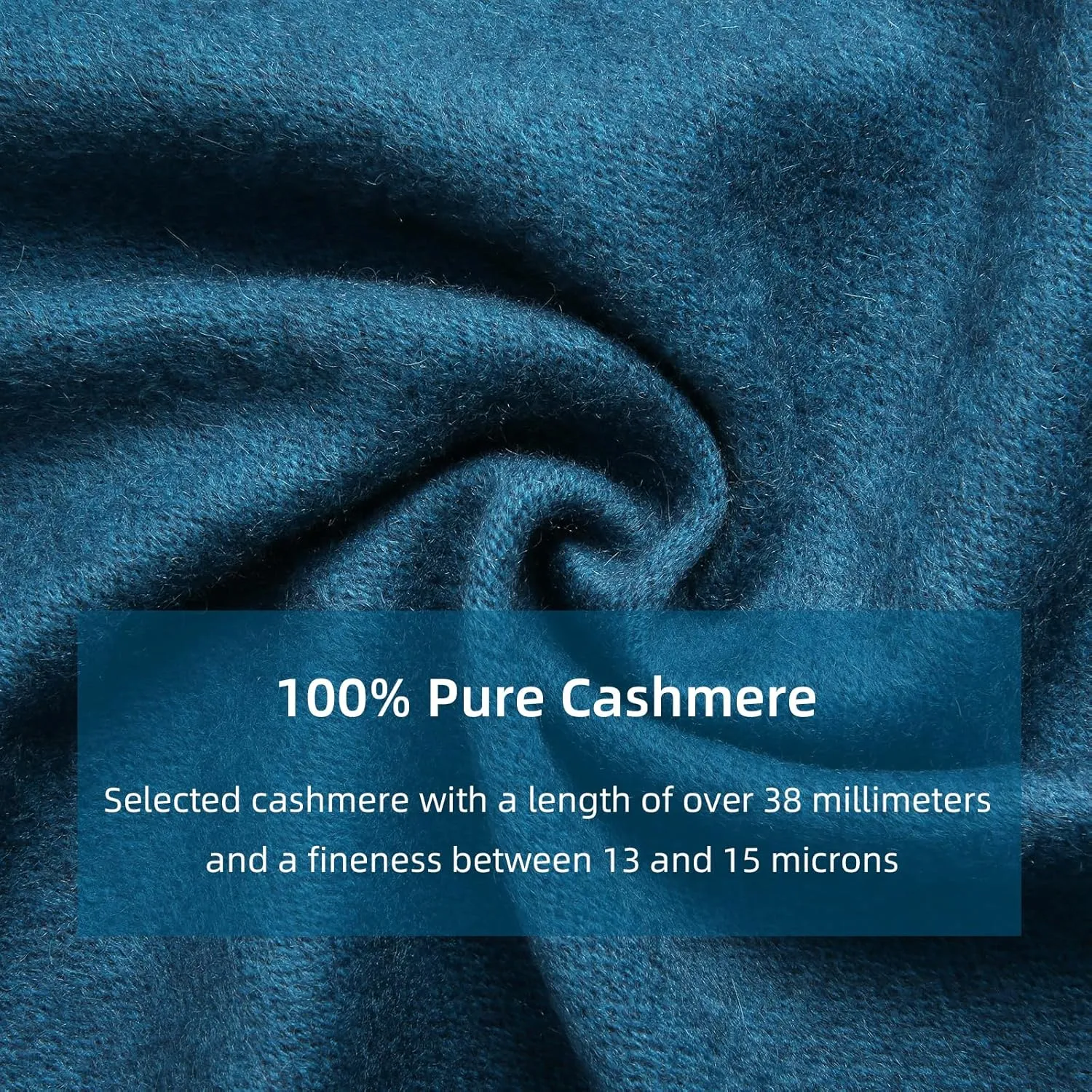 HOTDAY Cashmere Scarf - Winter Warmer With Double-sided Solid Color, Water Wave Pattern