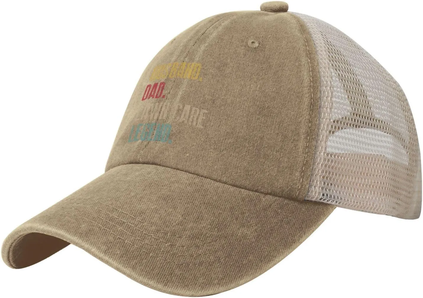 Husband Dad Lawn Care Legend Baseball Cap Women Men Mesh-Back Hat Retro Trucker Hats Sun Hat