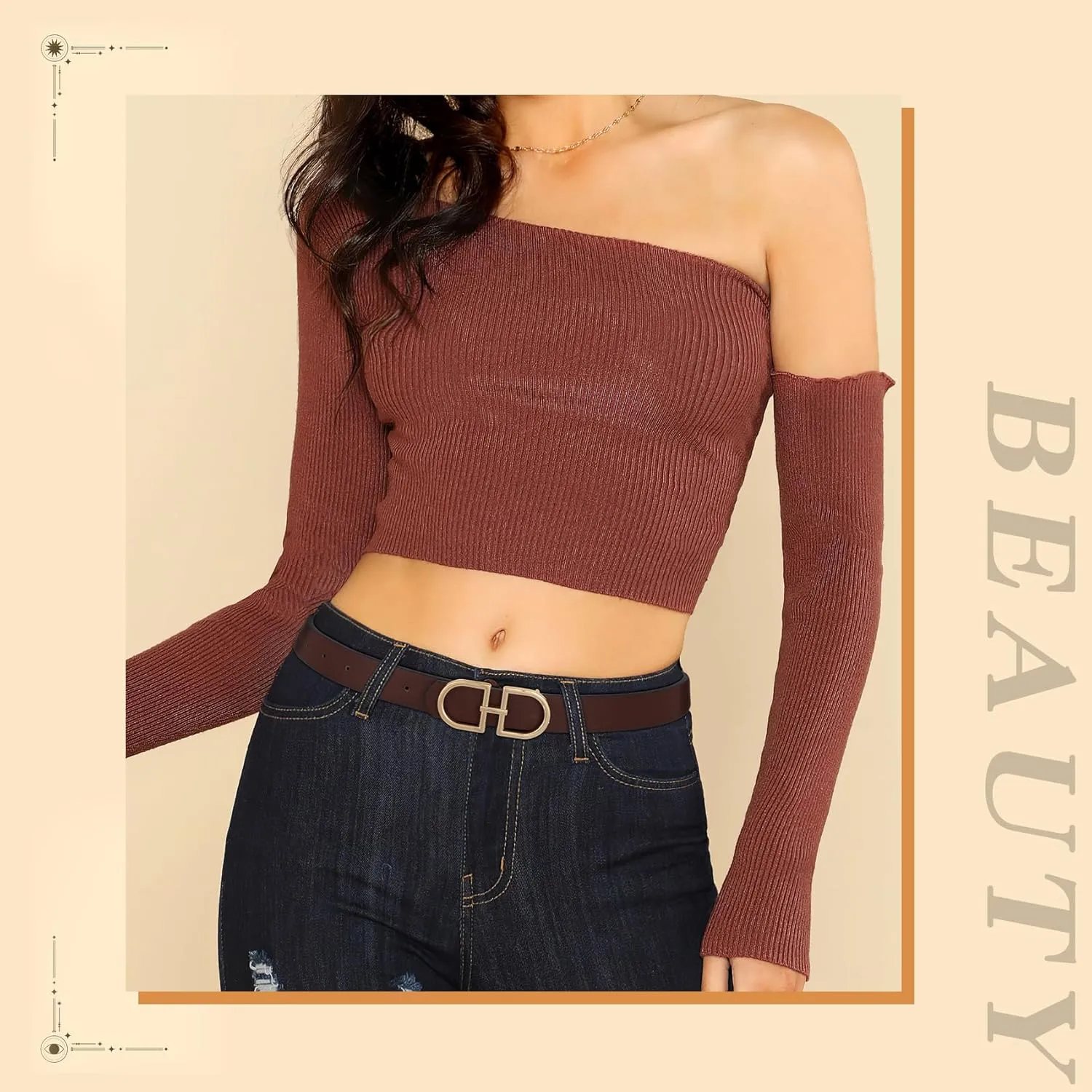 IAKING Reversible Leather Belt for Women With Gold Buckle Ladies Two-in-One Leather Womens Belt for Jeans Pants Dresses