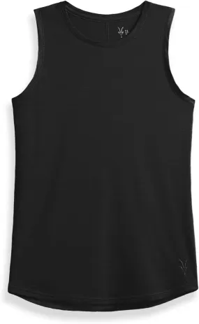 IBEX Women's Merino Wool Tank Top – Lightweight, Breathable, Moisture-Wicking, Odor-Resistant Base Layer for Hiking, Yoga, Travel, and Everyday Wear – Black (Medium)