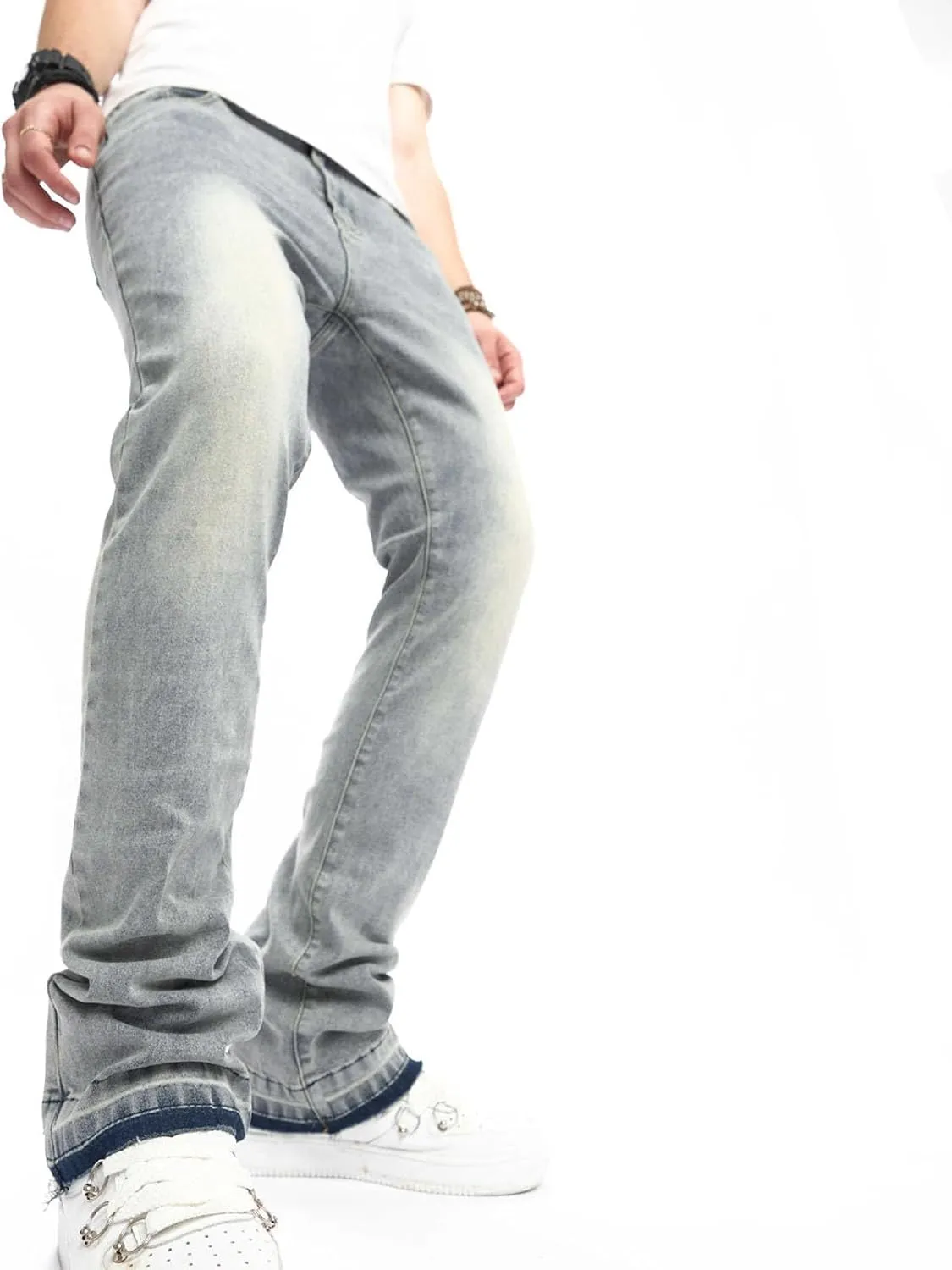 Jeans for Men Work Grey Skinny White Pantalones De Hombre Mens Distressed Relaxed Fit Light Blue Newjeans