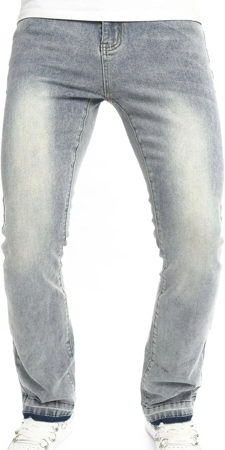 Jeans for Men Work Grey Skinny White Pantalones De Hombre Mens Distressed Relaxed Fit Light Blue Newjeans