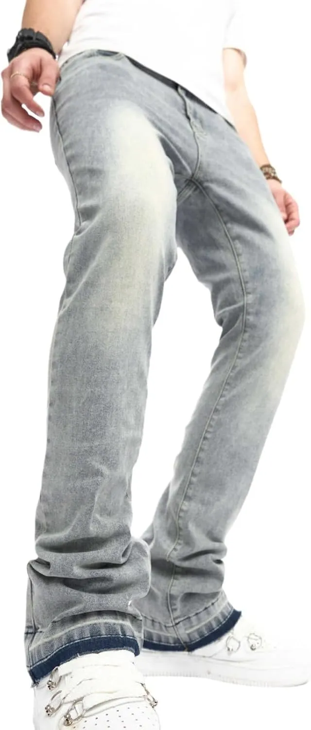 Jeans for Men Work Grey Skinny White Pantalones De Hombre Mens Distressed Relaxed Fit Light Blue Newjeans