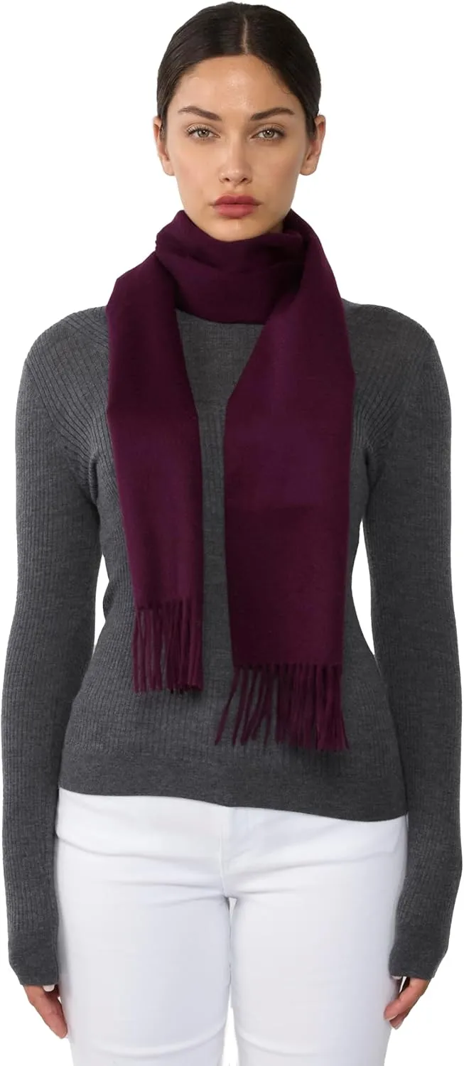 JENNIE LIU Women's 100% Pure Cashmere Scarf for Women
