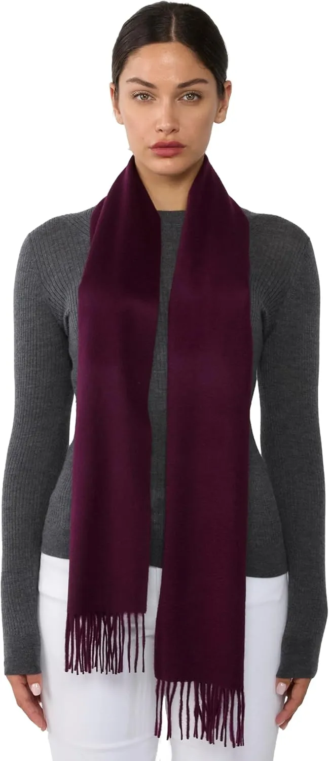JENNIE LIU Women's 100% Pure Cashmere Scarf for Women