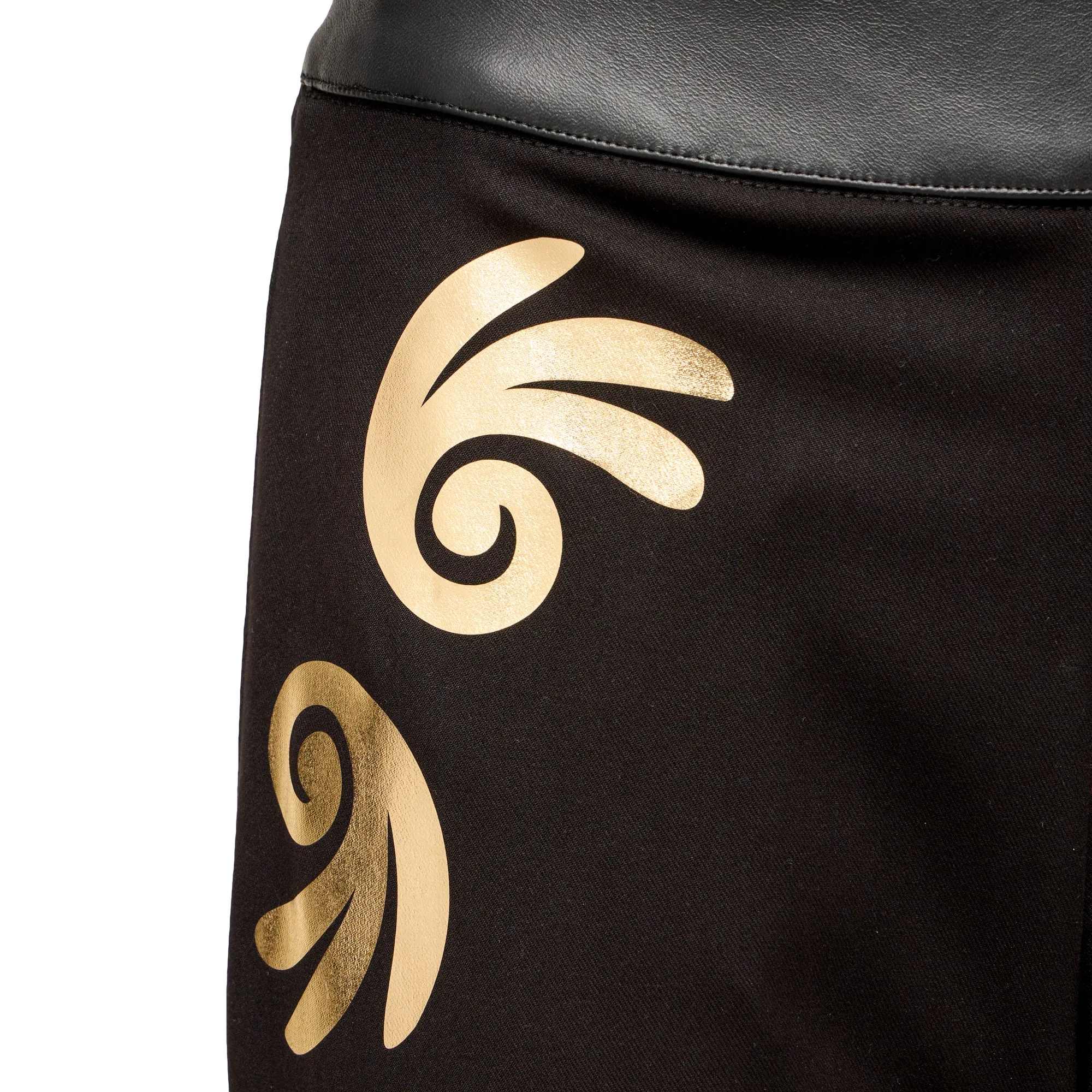 Kallos Gold Wide Leg Trousers with Leather Βelt