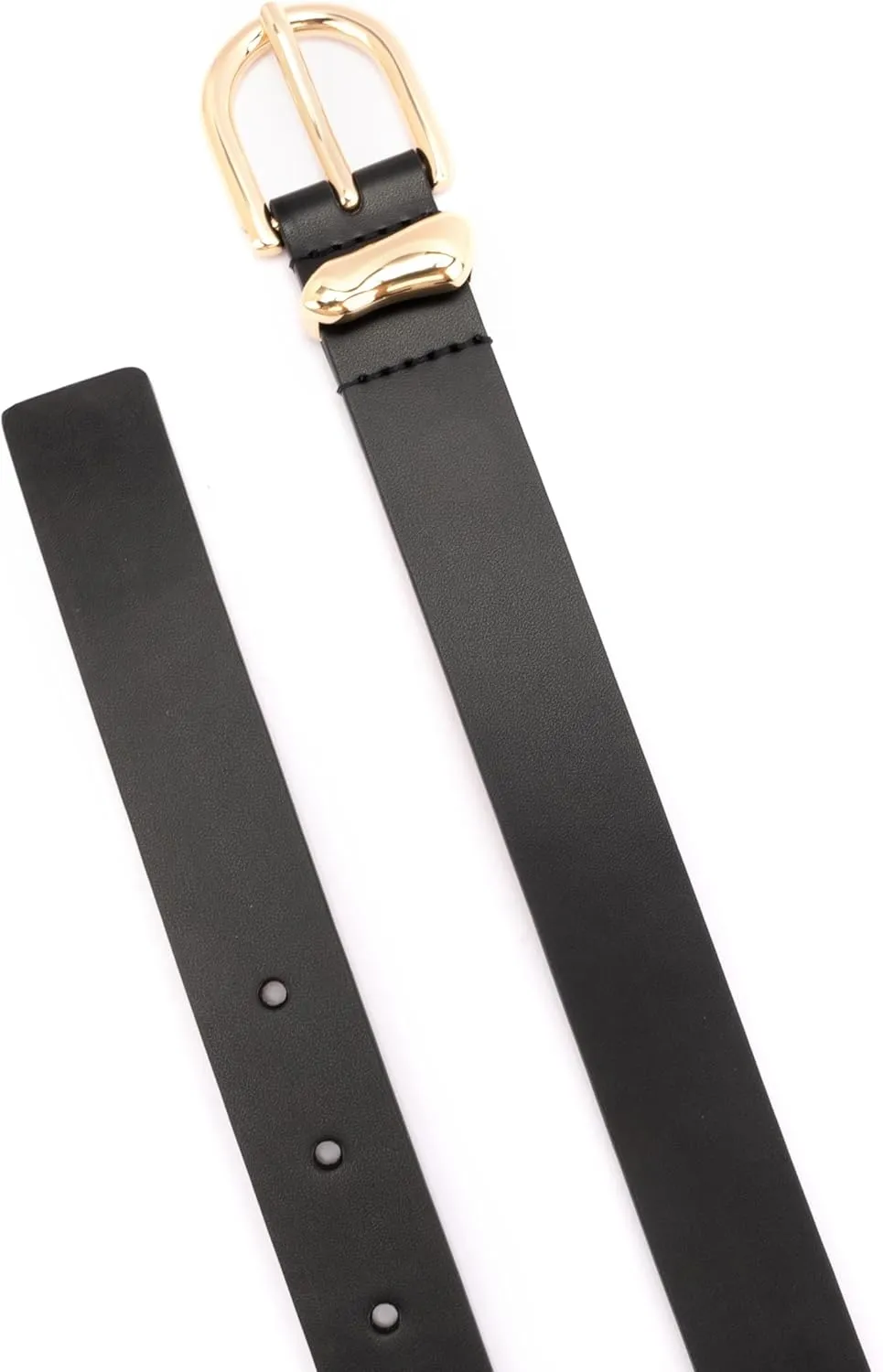 kate spade new york Women's 1 Inch Belt with Molten Metal Keeper, Leather Accessory with Adjustable Sizing