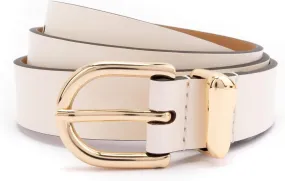 kate spade new york Women's 1 Inch Belt with Molten Metal Keeper, Leather Accessory with Adjustable Sizing