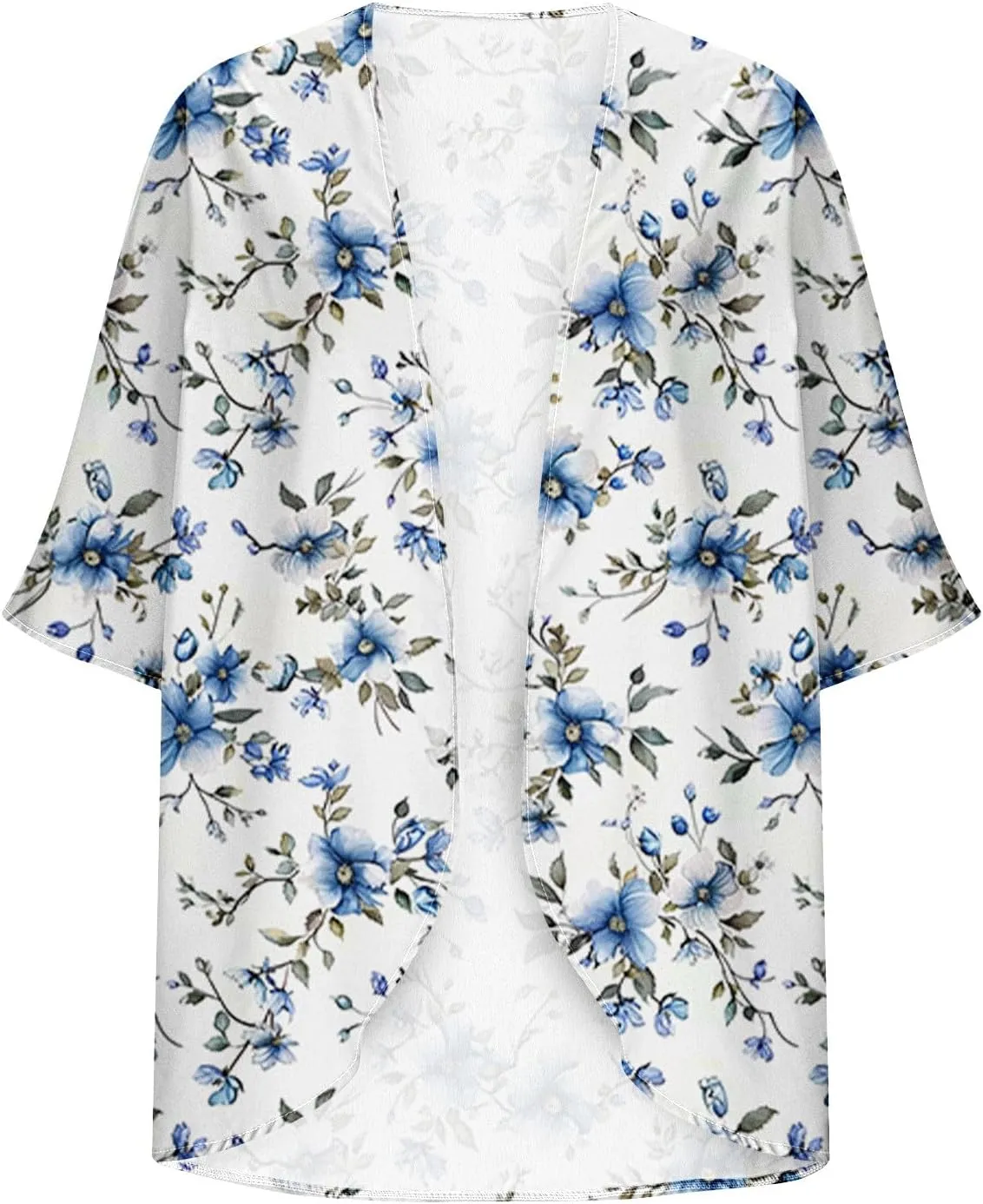 Kimono Cardigans for Women Beach Cover Ups Floral Print Bathing Suit Coverups Plus Size Chiffon Swimsuit Cover Up Top