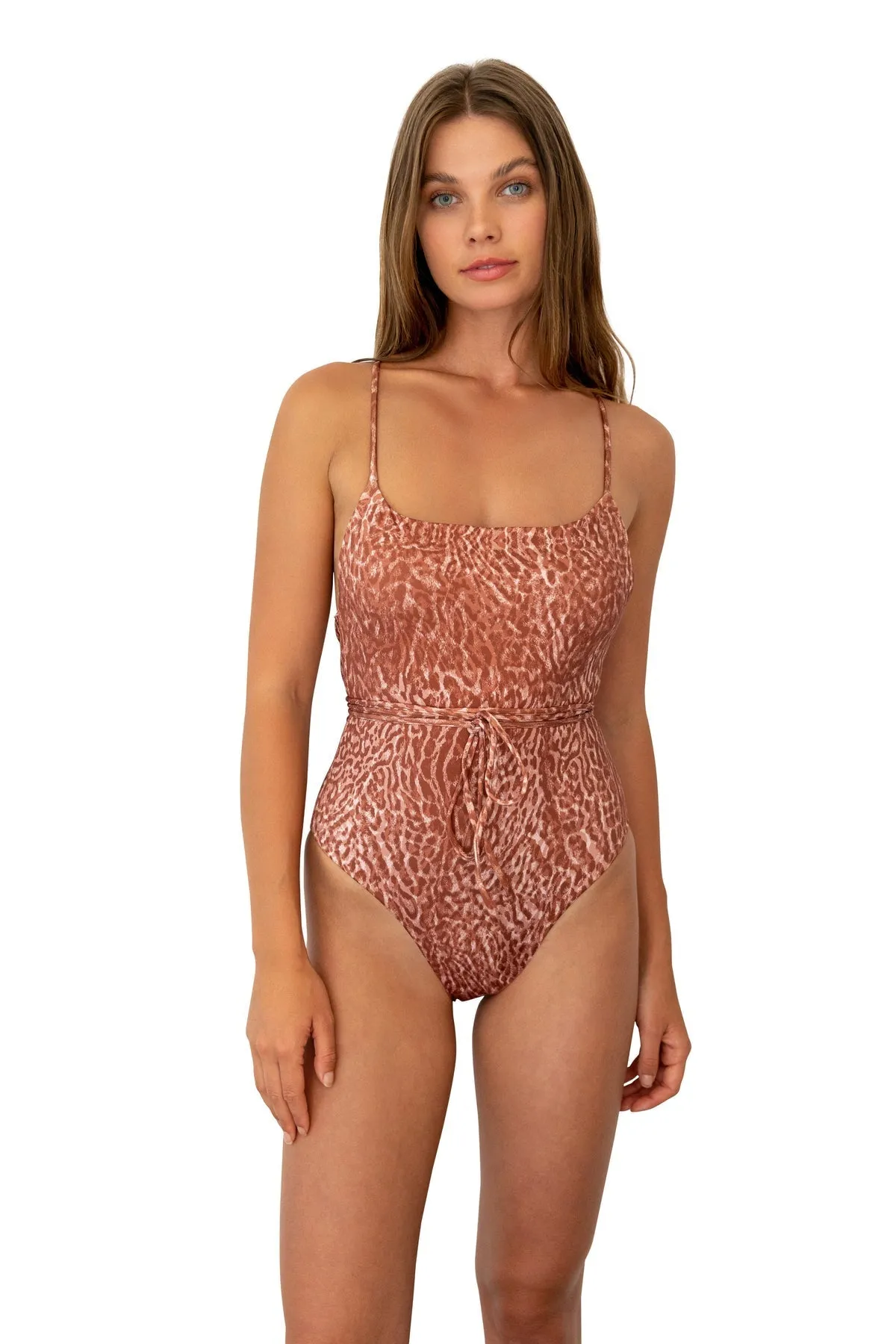 KYA Gianna One Piece Swimsuit - Leopard / Spice