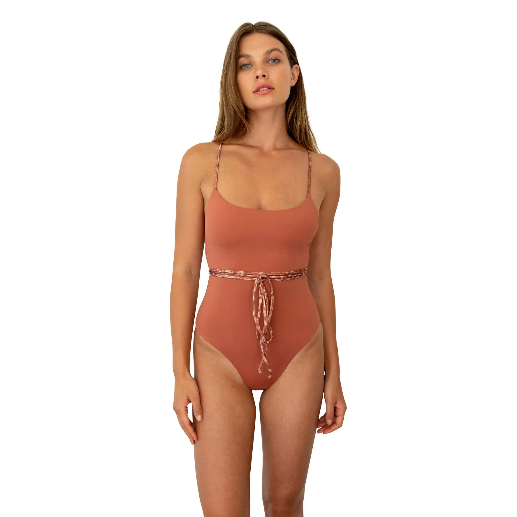 KYA Gianna One Piece Swimsuit - Leopard / Spice