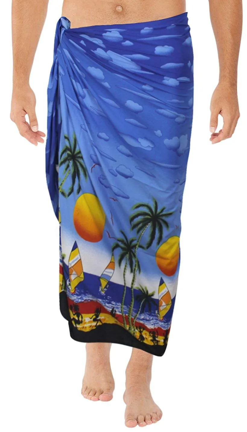 LA LEELA Beach Wear Pareo Wrap Cover ups Bathing Suit Beach Towel Mens Sarong Swimsuit