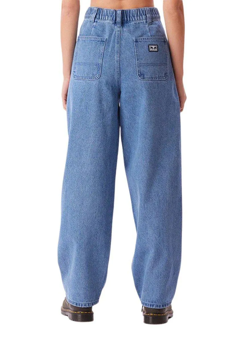 LEAH BAGGY DENIM - Light Indigo
