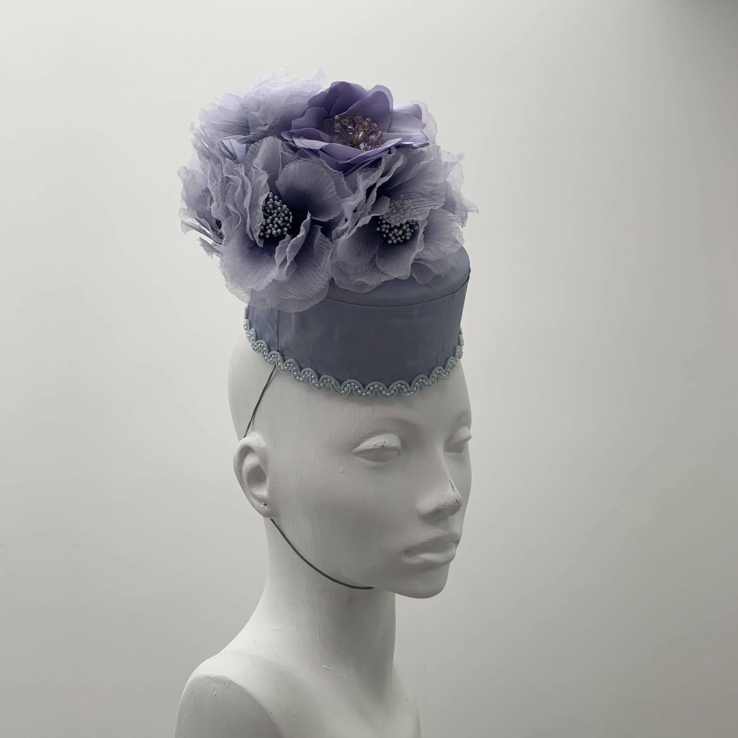 Lilac Dream Pill Box Hat