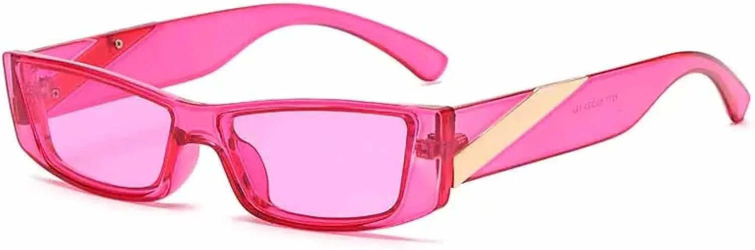 Luxury Small Rectangle Sunglasses Women Men Trendy Vintage Hip Hop Shades Outdoor Driving Sun Glasses Uv400