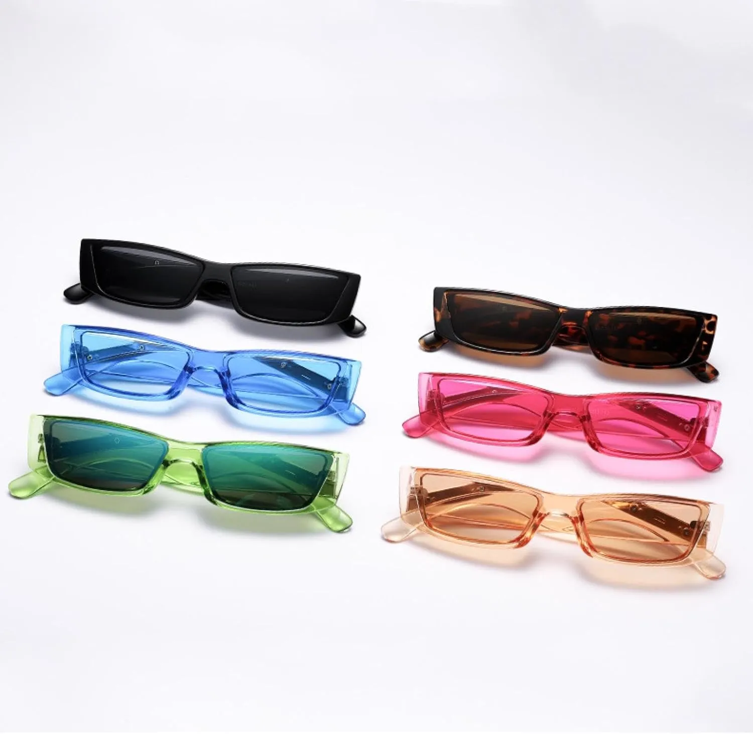 Luxury Small Rectangle Sunglasses Women Men Trendy Vintage Hip Hop Shades Outdoor Driving Sun Glasses Uv400