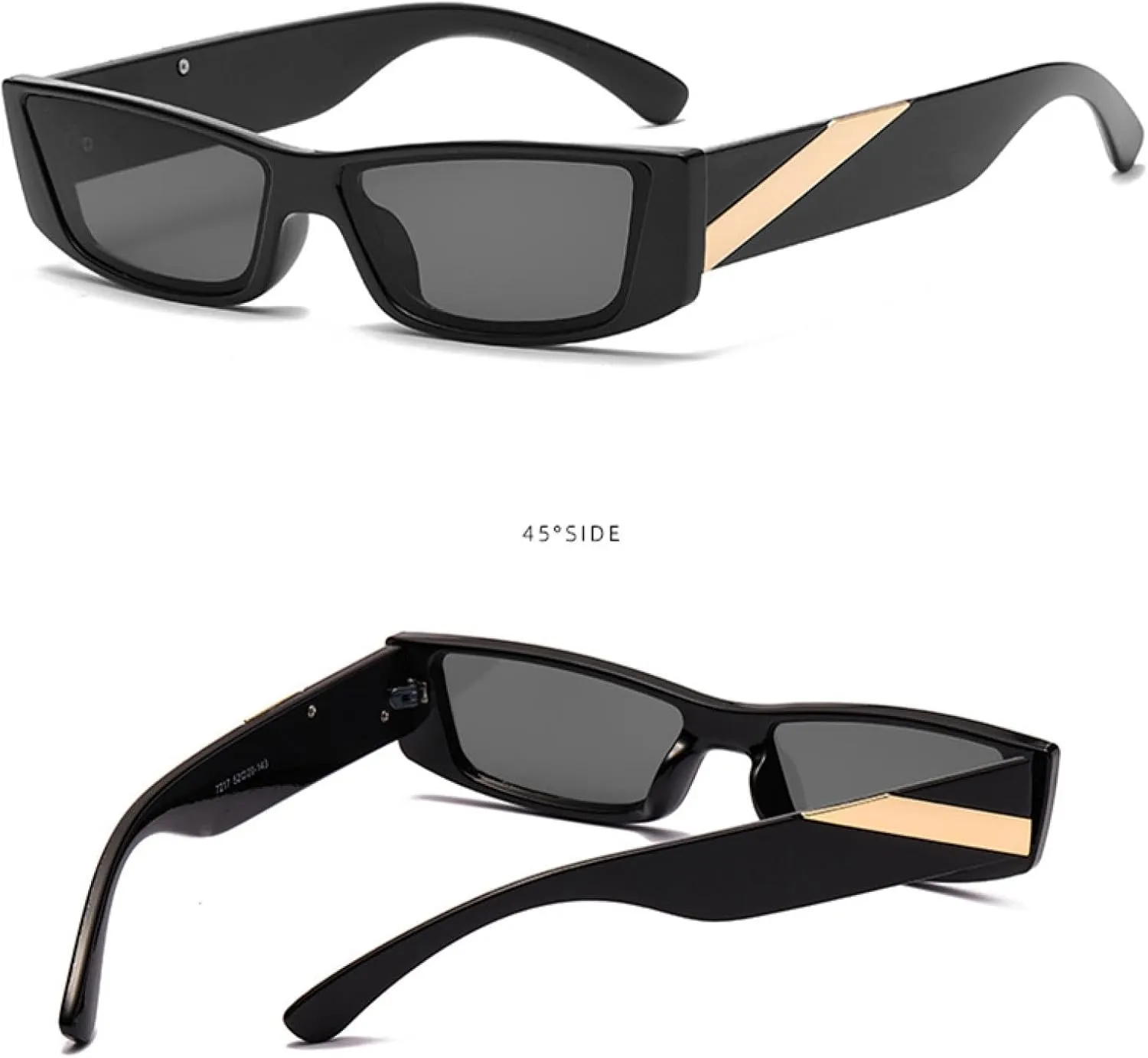 Luxury Small Rectangle Sunglasses Women Men Trendy Vintage Hip Hop Shades Outdoor Driving Sun Glasses Uv400