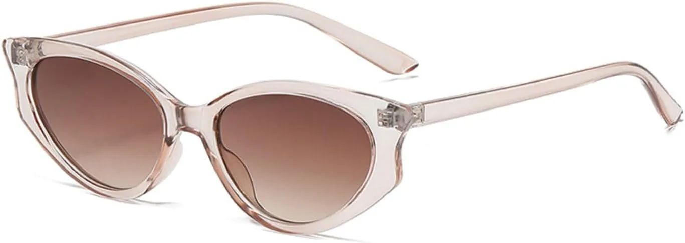 Melrose Small Cat Eye Sunglasses Women Trendy Vintage Shades Eyewear Fashion Luxury Sun Glasses