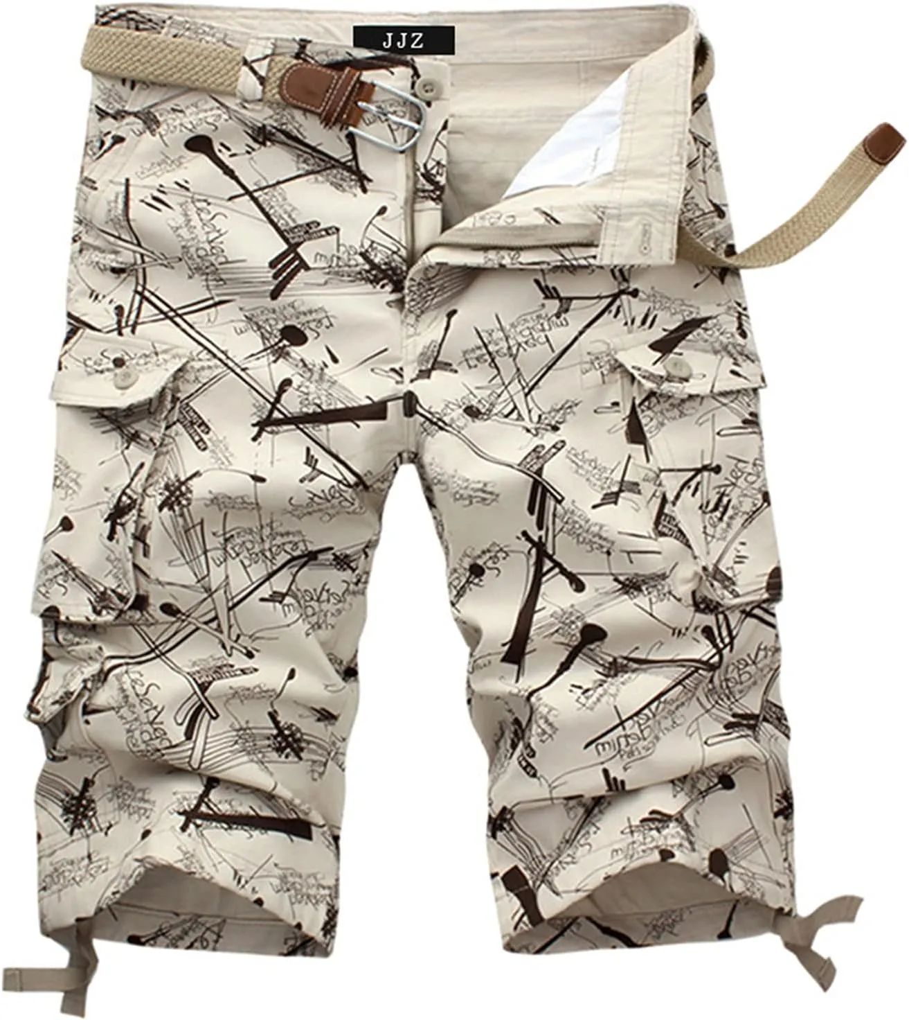 Mens Shorts Casual Big and Tall Cargo Shorts Cotton Work Shorts Multi Pocket Casual Comfort Flex Waistband Shorts