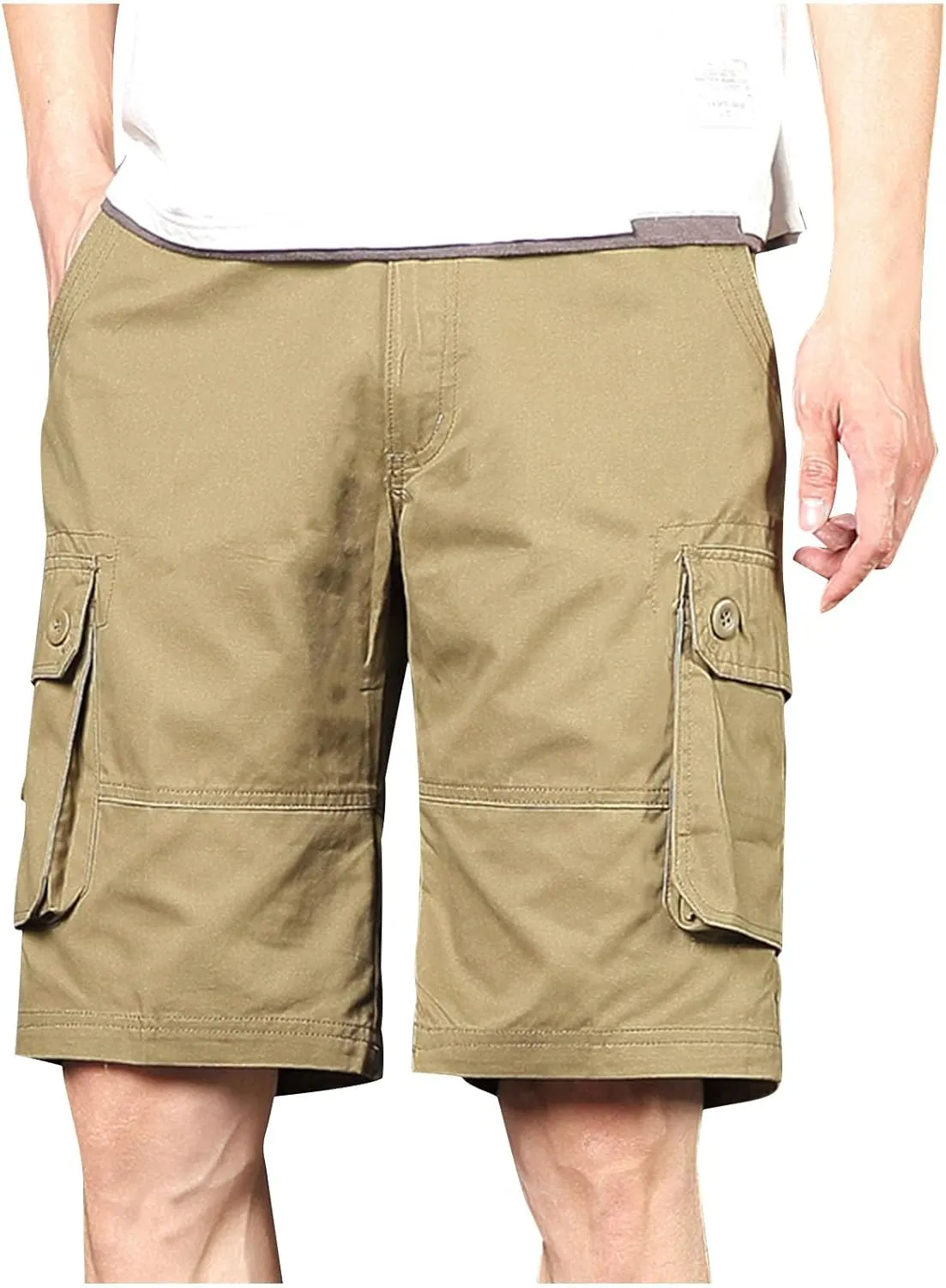Men's Shorts Casual Cargo Shorts Relaxed Fit Casual Work Shorts Outdoor Hiking Pants with Multi Pockets