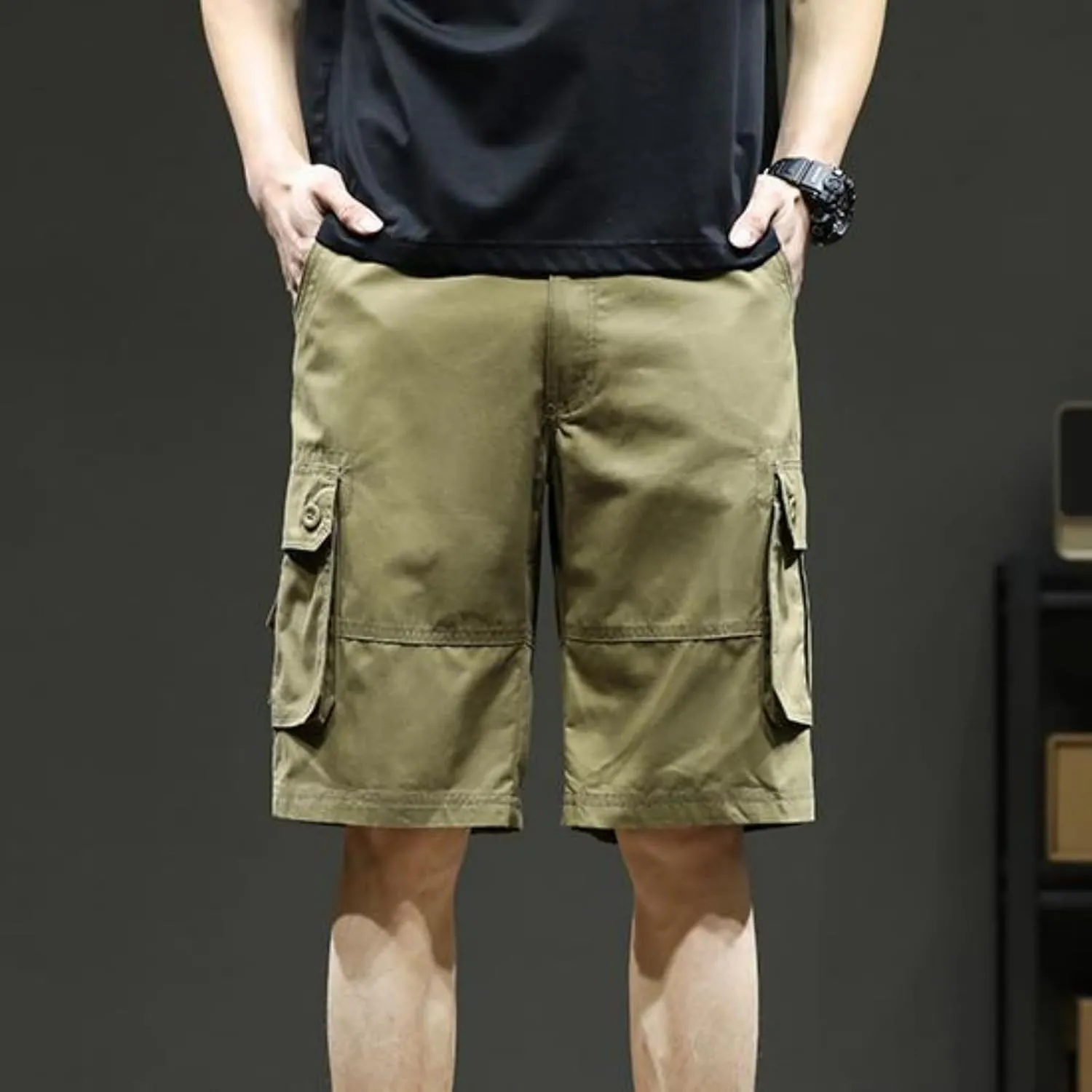 Men's Shorts Casual Cargo Shorts Relaxed Fit Casual Work Shorts Outdoor Hiking Pants with Multi Pockets