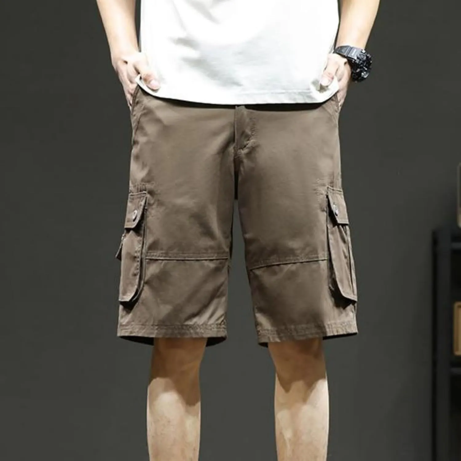 Men's Shorts Casual Cargo Shorts Relaxed Fit Casual Work Shorts Outdoor Hiking Pants with Multi Pockets